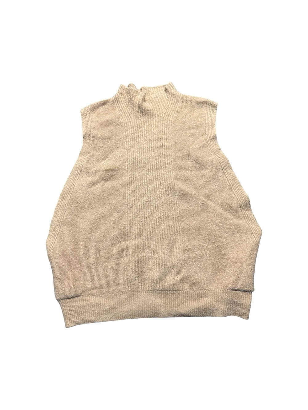 Banana Republic Beige Mock Neck Sleeveless Sweater Women’s Large